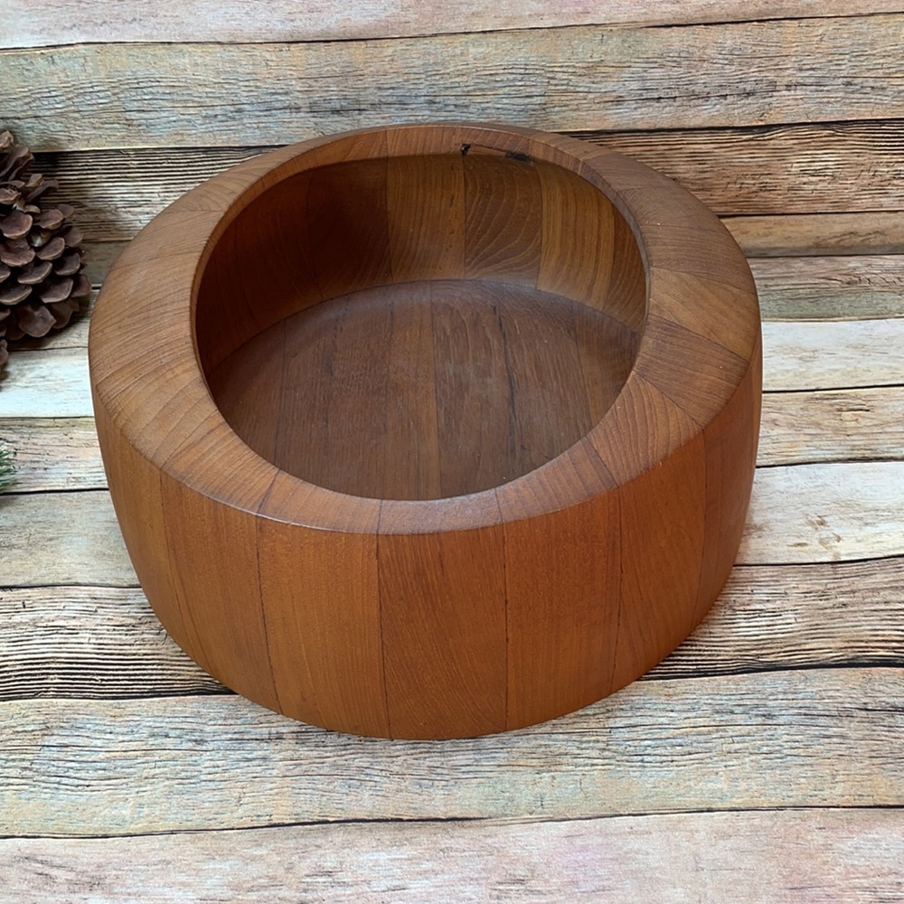 Vintage Dansk Staved Teak Salad Bowl